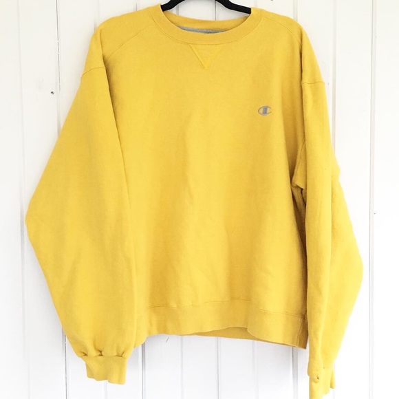 Champion Sweaters - Champion yellow crewneck